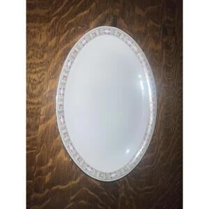 Vintage Numbered And Stamped German  Serving Platter With Roses